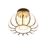 LED-DECKENLEUCHTE 44,5/33 cm   - Goldfarben/Schwarz, Design, Glas/Kunststoff (44,5/33cm) - Novel