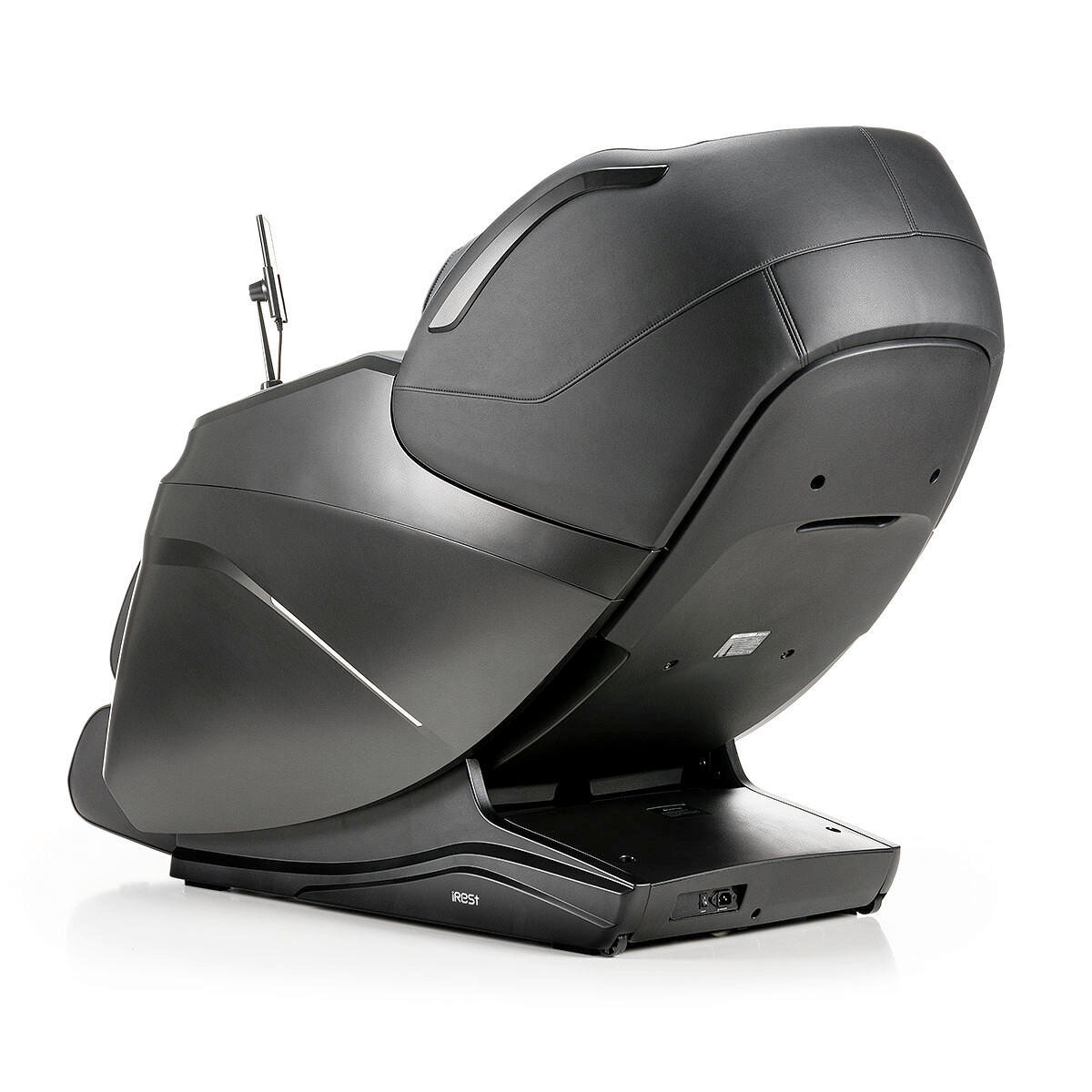 MASSAGESESSEL  mit Schwarz integrierte Lautsprecher, Relaxfunktion, Liegefunktion, Sitzheizung, Netzbetrieb, Massagefunktion, Herz-Waage-Funktion, abwischbar, ausziehbare Fußstütze, Bluetooth-Lautsprecher, Rückenlehne in S-Form  - Schwarz, Basics, Kunststoff/Textil (76/113/155-175cm) - iRest