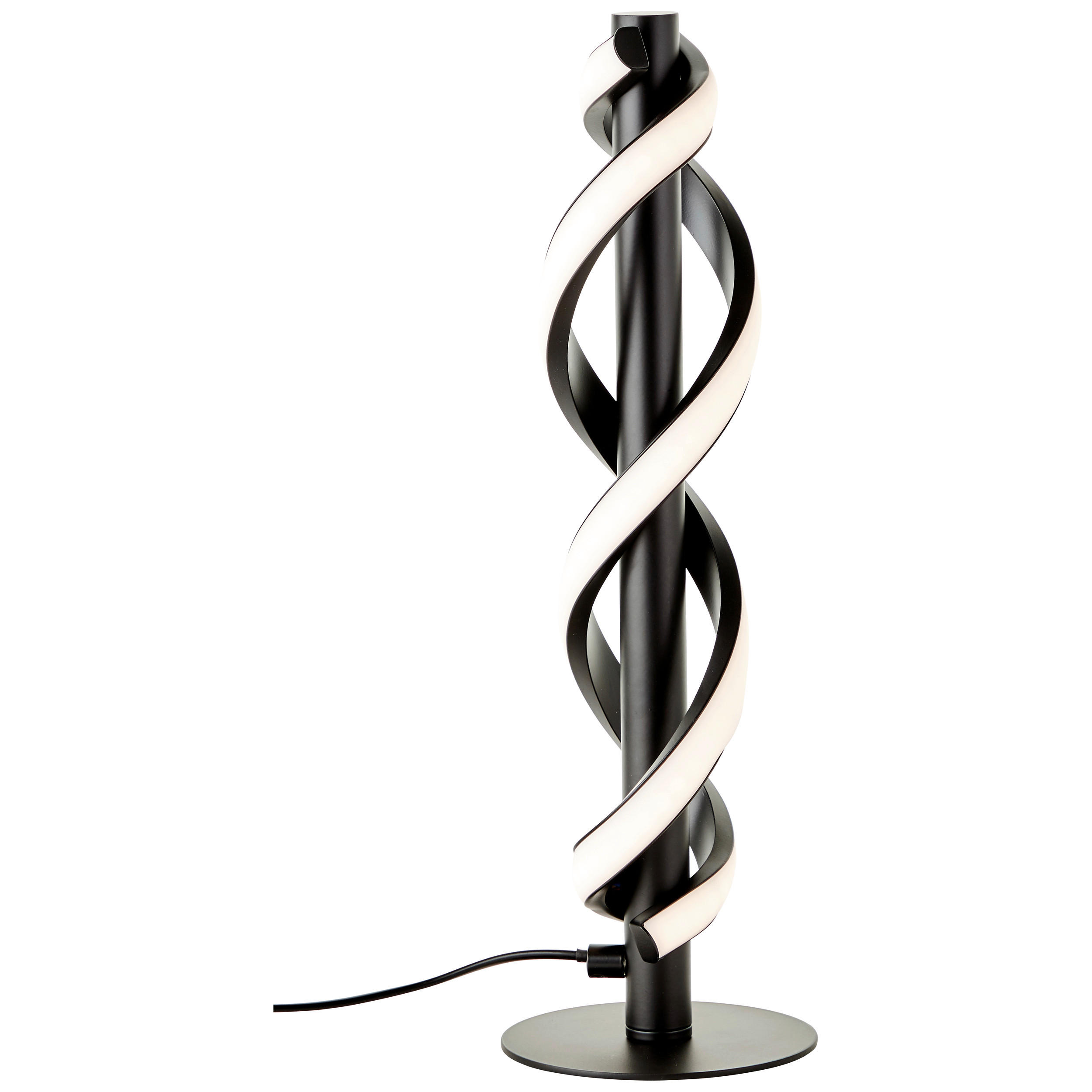 TISCHLEUCHTE - Schwarz, Design, Kunststoff/Metall (12/38,90cm) - Brilliant