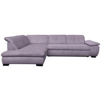 ECKSOFA in Cord Lila  - Lila/Schwarz, Design, Textil/Metall (242/313cm) - Xora