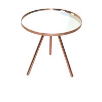 BEISTELLTISCH 42/42/40 cm Kupferfarben rund  - Kupferfarben, Design, Glas/Metall (42/42/40cm) - MID.YOU