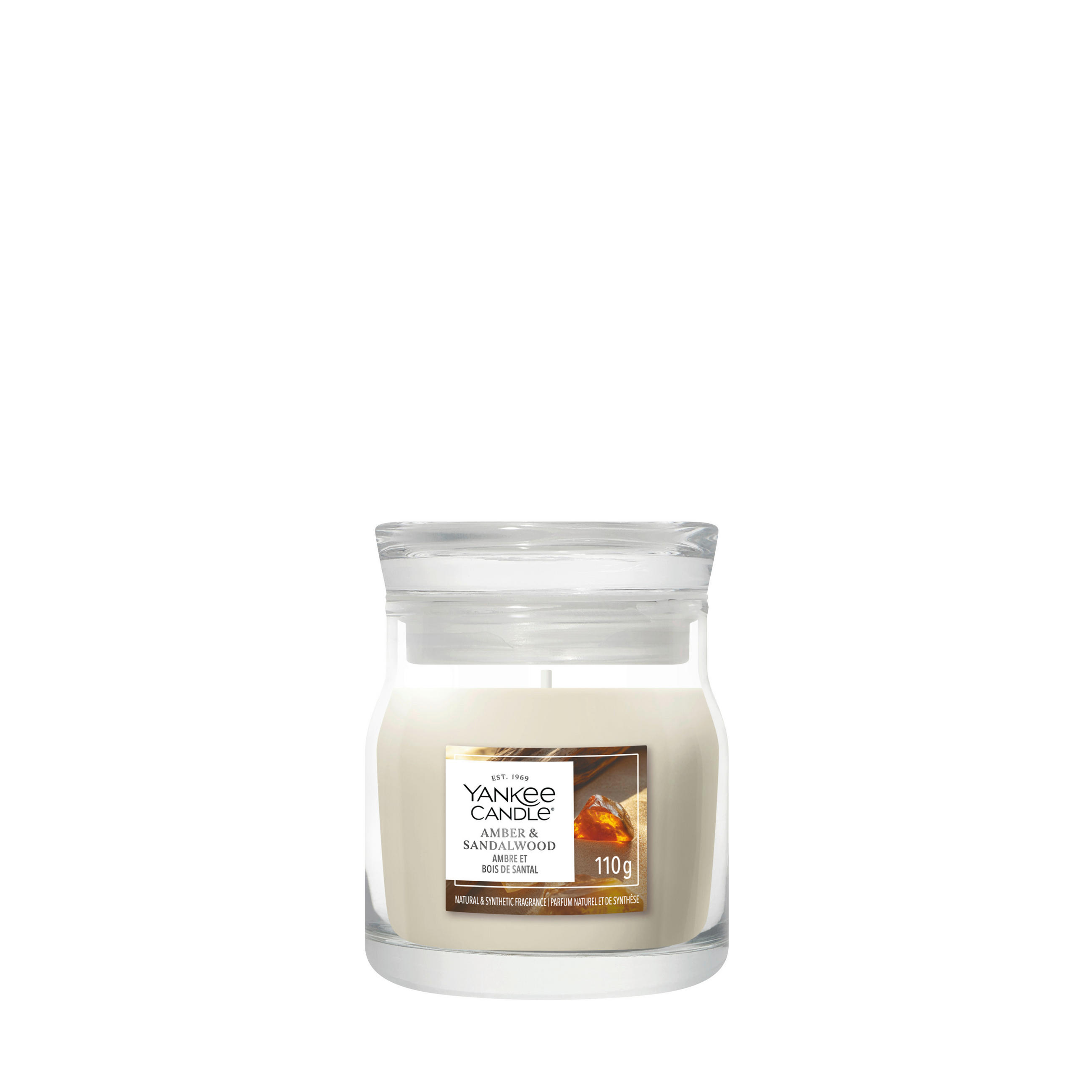 VONNÁ SVIEČKA  - hnedá, Basics, sklo (6.5/6.5/8.5cm) - Yankee Candle