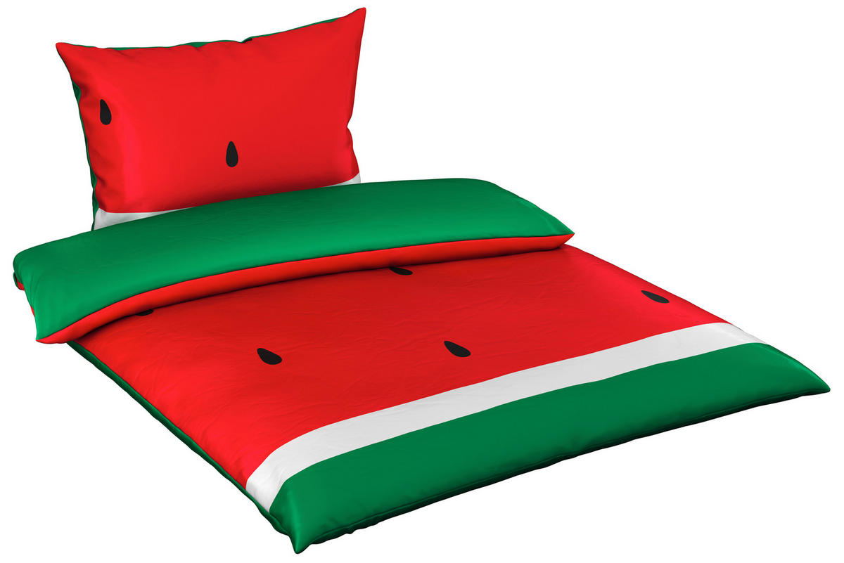 POSTELJINA SA DVA LICA WATERMELON 140/200 cm saten višebojna  - višebojna, Konvencionalno, tekstil (140/200cm) - Esposa