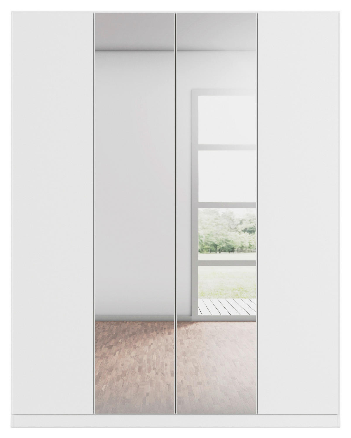 FALTTÜRENSCHRANK in Weiss  - Weiss, Holzwerkstoff (181/229/54cm) - Boxxx