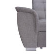 ECKSOFA Dunkelbraun Chenille  - Chromfarben/Dunkelbraun, KONVENTIONELL, Kunststoff/Textil (260/205cm) - Carryhome