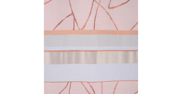 FERTIGVORHANG halbtransparent - Kupferfarben, Design, Textil (140/255cm) - Novel