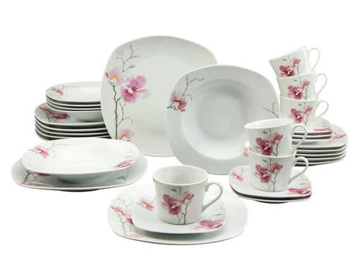 KOMPLETT SERVIS 30 delar  - vit, Trend, keramik - Creatable