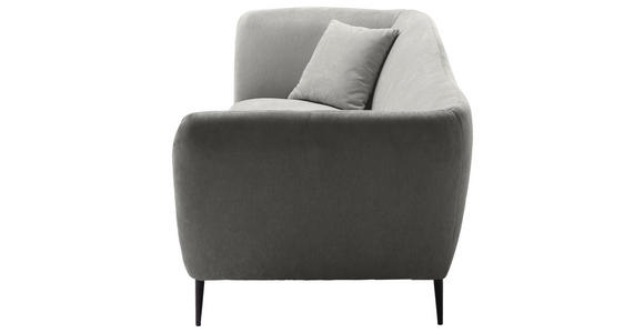 RÉCAMIERE Platinfarben Chenille Zierkissen, Rücken echt  - Platinfarben/Schwarz, KONVENTIONELL, Textil/Metall (224/70/97cm) - Hom`in