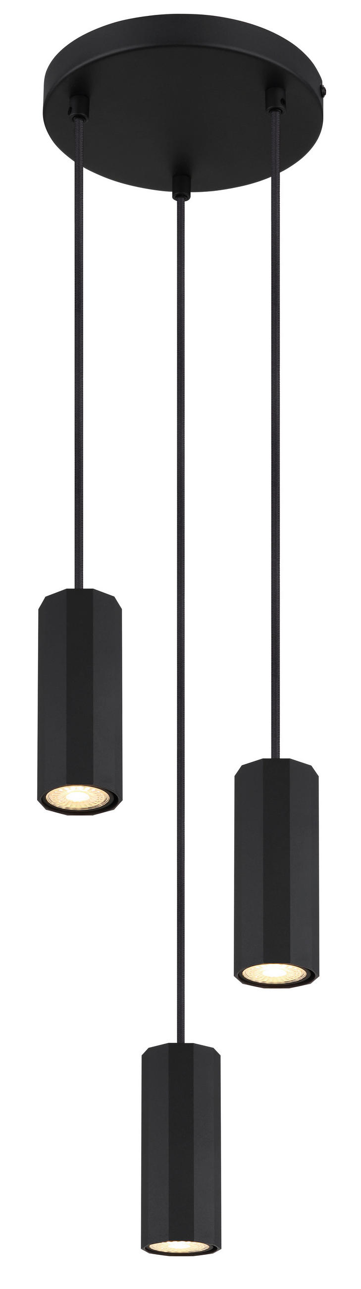 VISEČA SVETILKA  JAMES      21/120 cm      GU10 - črna, Design, kovina (21/120cm) - Globo