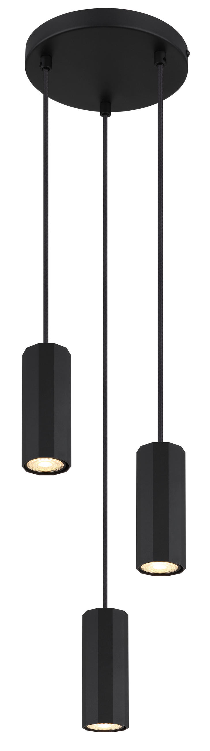 VISEČA SVETILKA  JAMES      21/120 cm      GU10 - črna, Design, kovina (21/120cm) - Globo