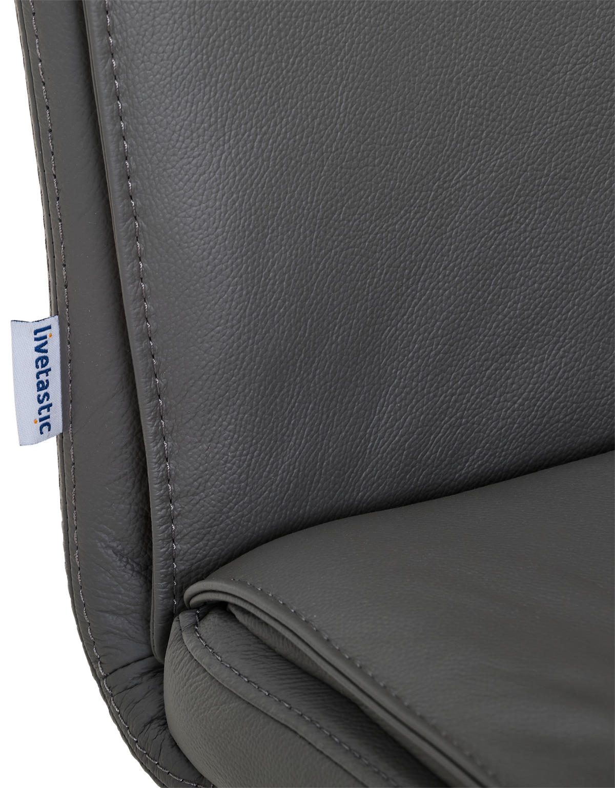SCHWINGSTUHL  in Edelstahl Echtleder pigmentiert  - Edelstahlfarben/Dunkelgrau, Design, Leder/Metall (46/99/62cm) - Livetastic