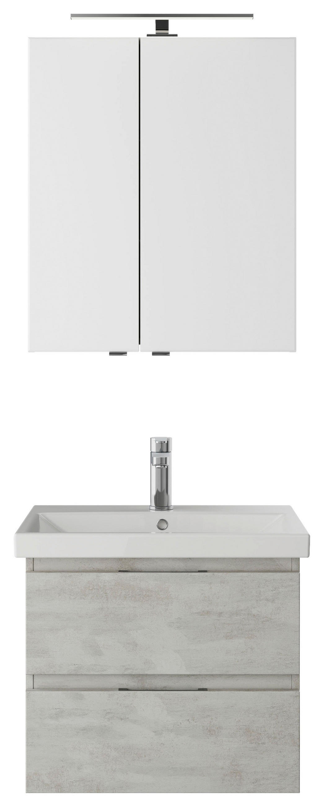 BADEZIMMER  in 60 cm  - Weiß/Grau, KONVENTIONELL, Holzwerkstoff (60cm) - Pelipal