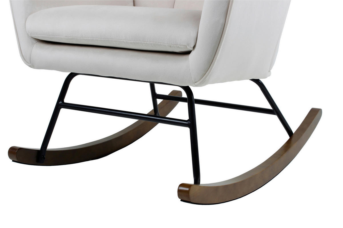 GUNGSTOL i beige  - beige, Design, metall/trä (68/97/88cm) - Kayoom