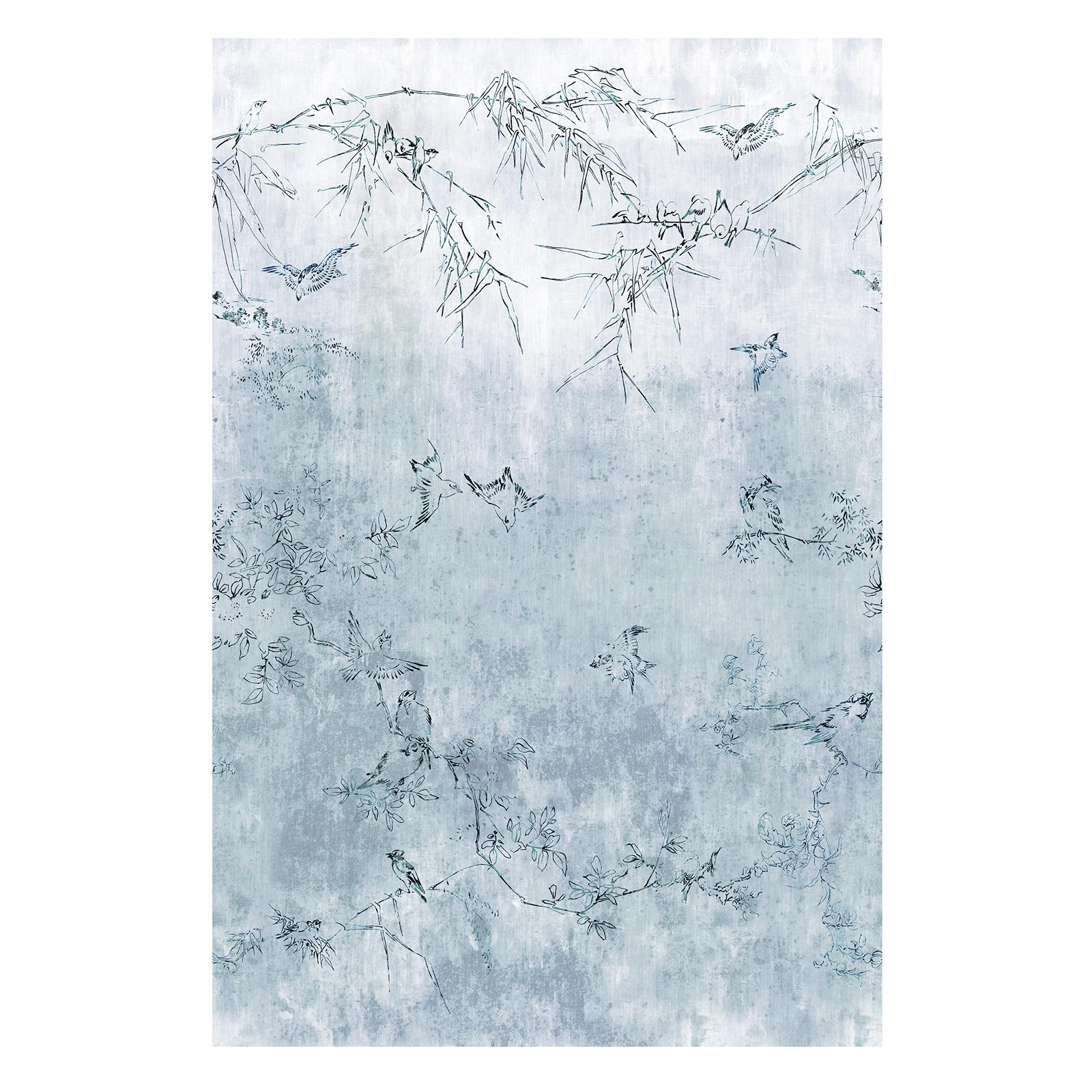 FOTOTAPETE  - Blau/Weiß, Basics, Papier/Kunststoff (186/280cm) - Xora