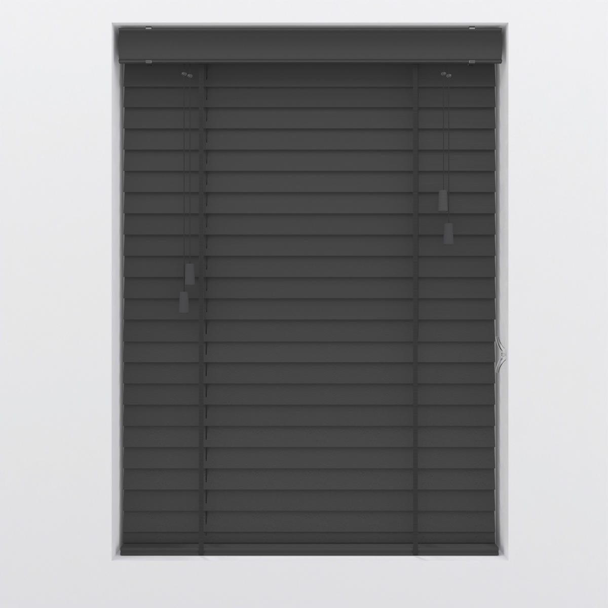 JALOUSIE  halbtransparent  110/240 cm    - Schwarz, Natur, Holz (110/240cm)