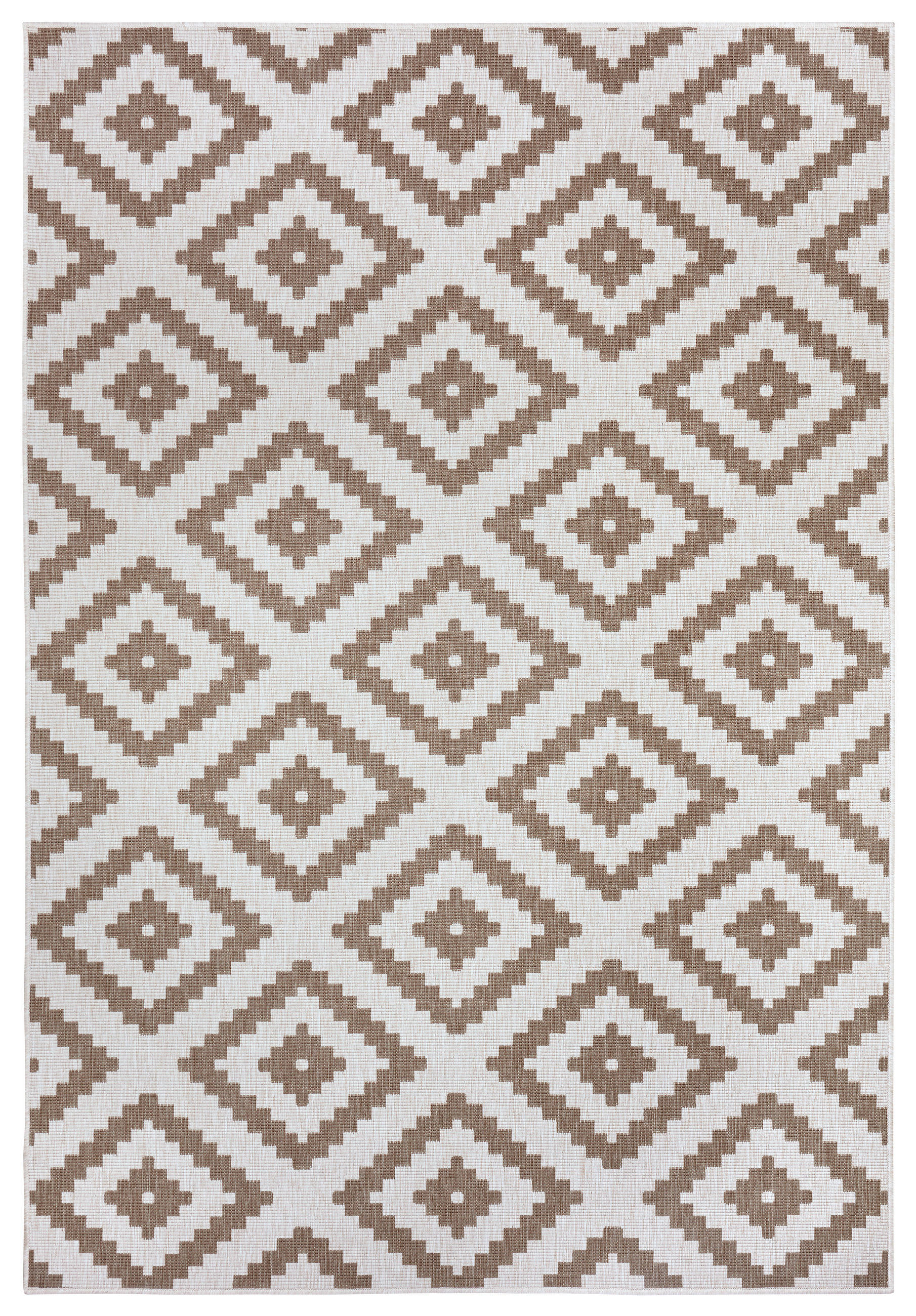 OUTDOORTEPPICH 80/150 cm Twin Creme, Cappuccino  - Creme/Cappuccino, Basics, Kunststoff (80/150cm)
