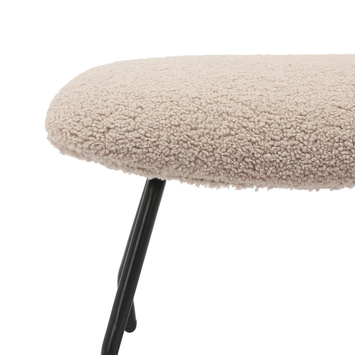 SESSELSET in Teddystoff Taupe  - Taupe/Schwarz, MODERN, Textil/Metall (79/103/82cm) - Livetastic