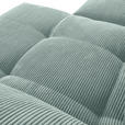 ECKSOFA  in Cord Mintgrün Zierkissen, Rückenkissen, Rücken echt  311/176 cm  - Schwarz/Mintgrün, KONVENTIONELL, Textil/Metall (311/176cm) - Carryhome