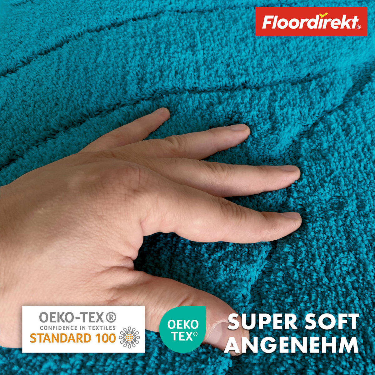 BADEMATTE Maris Türkis 50/80 cm  - Türkis, Basics, Kunststoff/Textil (50/80cm) - Floordirekt