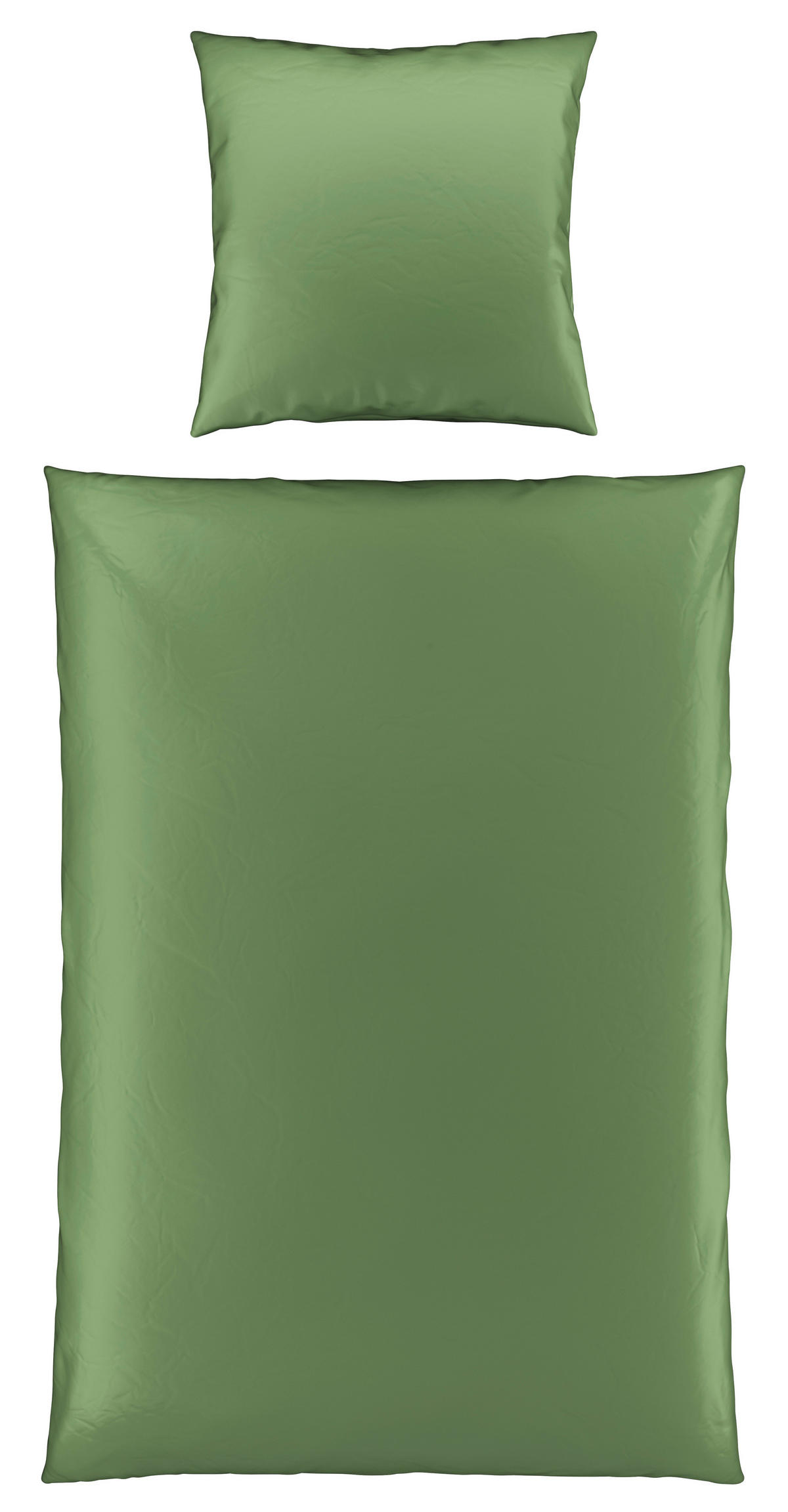 BETTWÄSCHE Satin 155/220 cm  - Jadegrün, Textil (155/220cm) - Novel