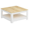 KONFERENČNÝ STOLÍK, biela, farba duba, kompozitné drevo, 89/89/45 cm - biela/farba duba, Design, kompozitné drevo (89/89/45cm) - Livetastic