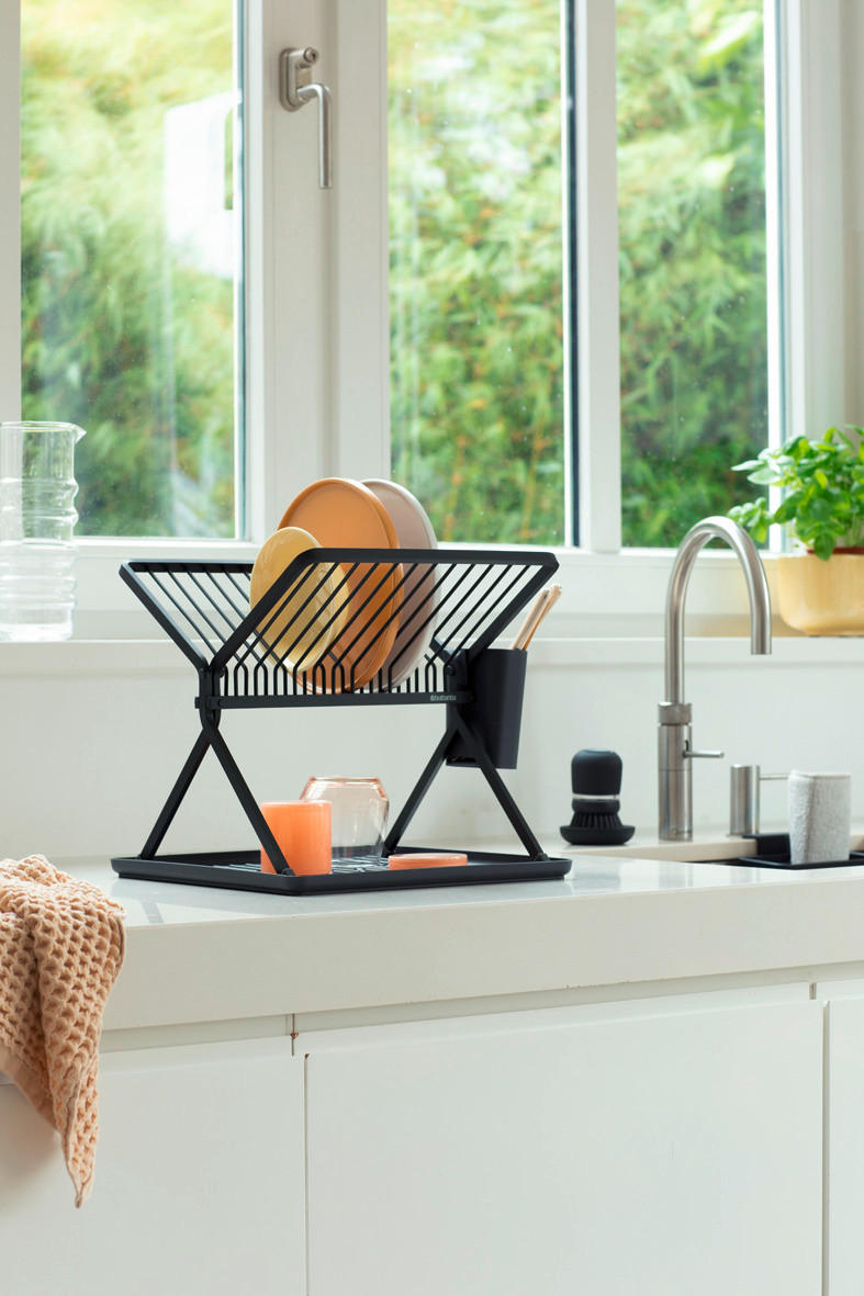ODCEJALNIK POSODE  SINK SIDE  SINK SIDE  37/31.5/33 cm                 - temno siva, Basics, kovina (37/31.5/33cm) - Brabantia