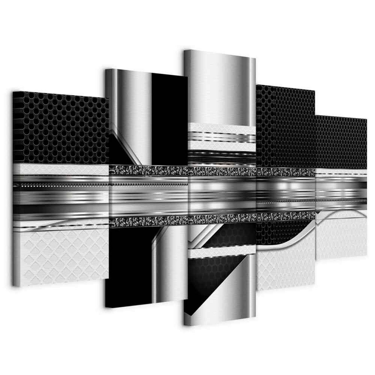 LEINWANDBILD Abstraktes 200/100/1.2 cm  - Schwarz/Grau, Basics, Holzwerkstoff/Textil (200/100/1.2cm) - artgeist