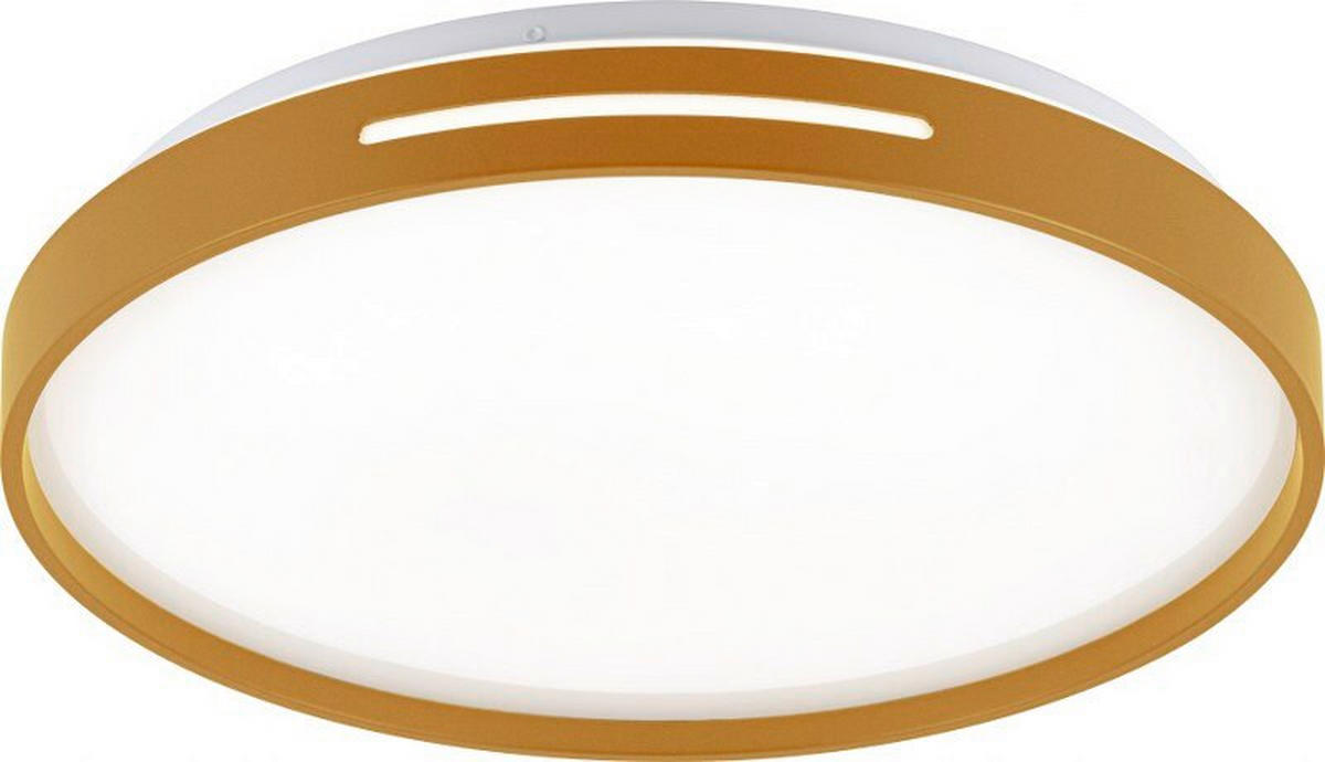 STROPNA LED-SVETILKA  June 24 W/2600 lm/3000-4000-6500 K// - zlate barve, Basics, kovina/umetna masa (38/6/38cm)