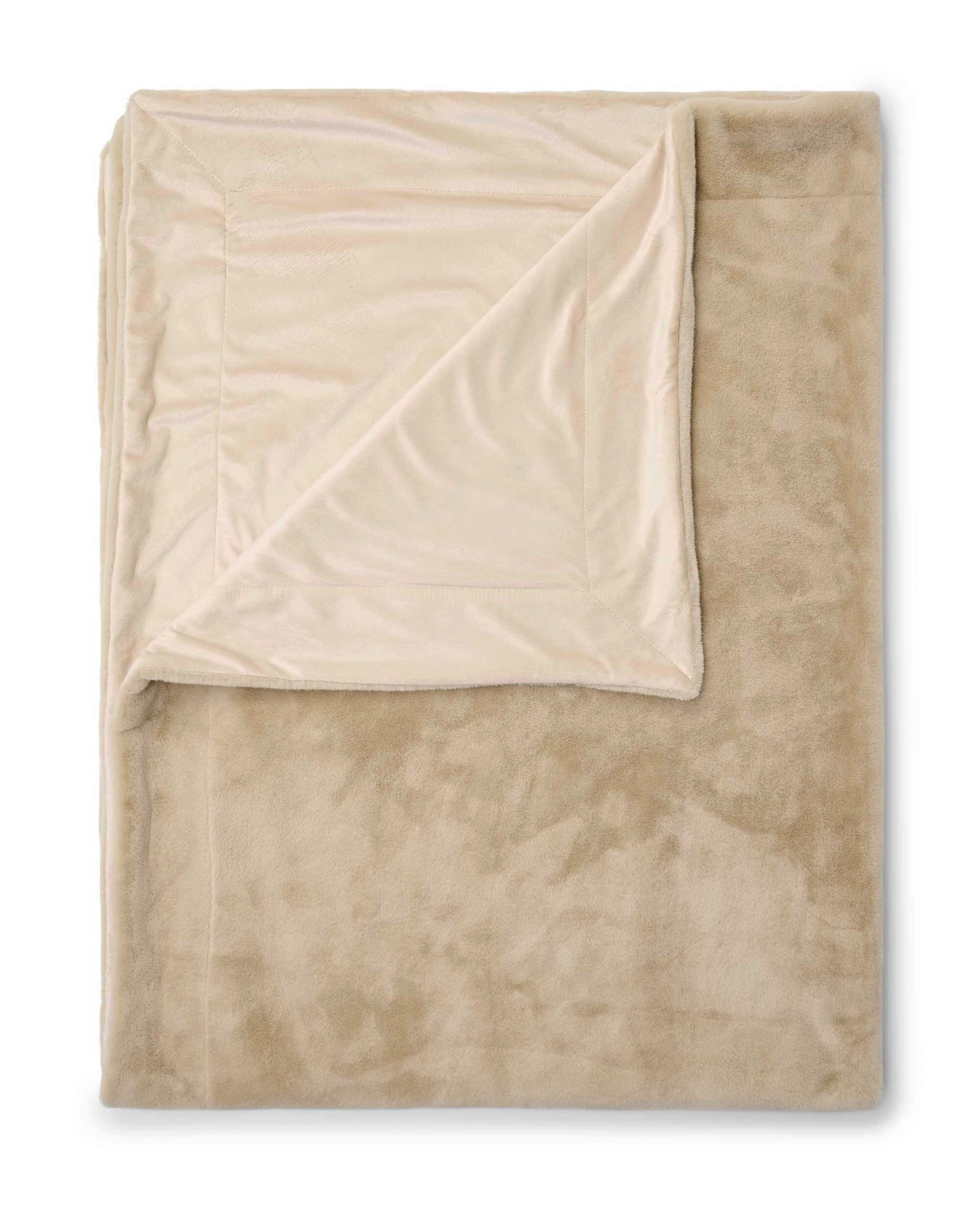 FELLDECKE 150/200 cm  - Sandfarben, Basics, Textil (150/200cm) - Essenza