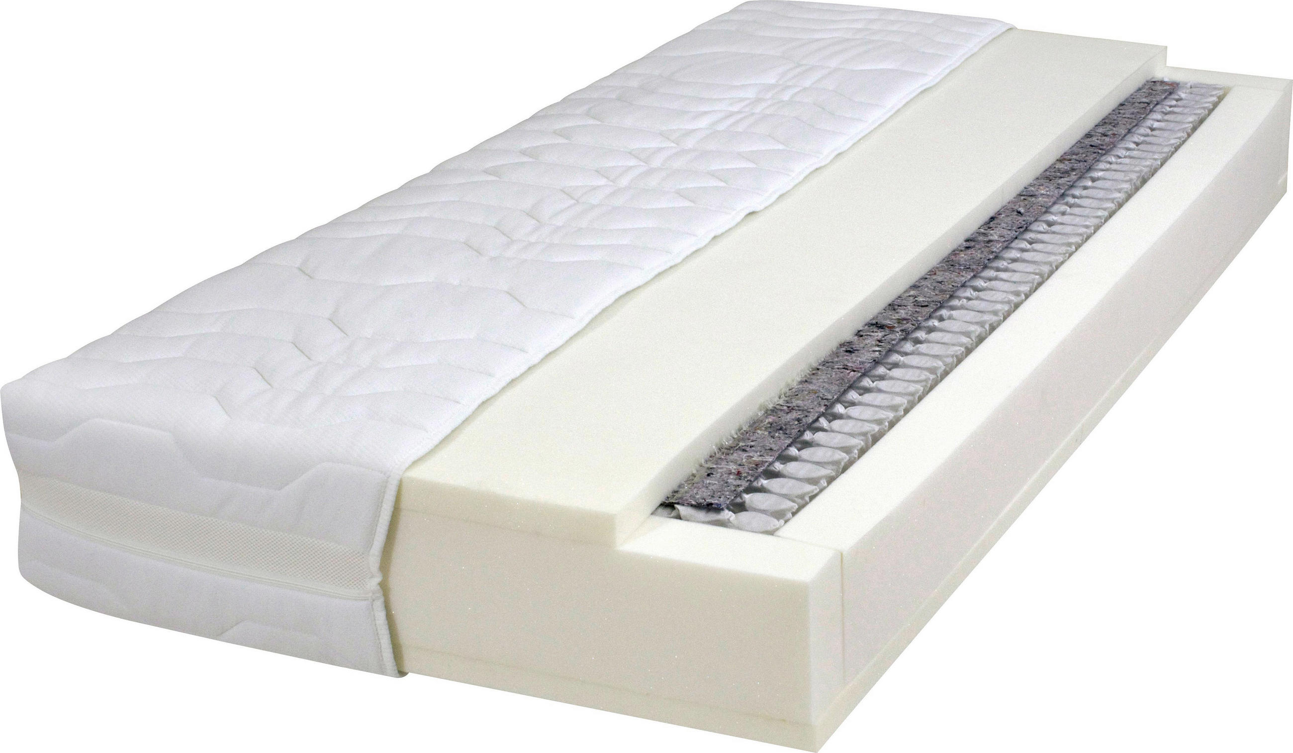 Matratzen Xlutz Taschenfederkernmatratze 140 200 Cm Weiß Design Textil 200cm