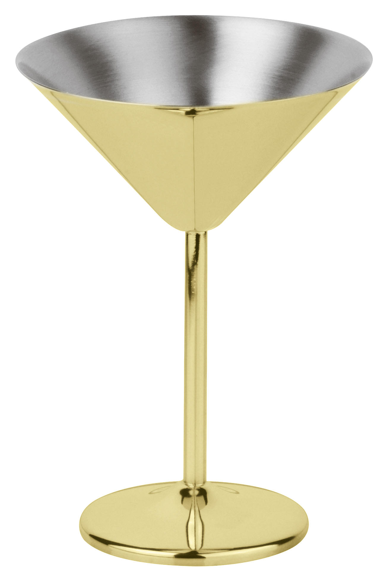 COCKTAILGLAS 200 ml  - Goldfarben, Trend, Metall (16ml) - Sambonet
