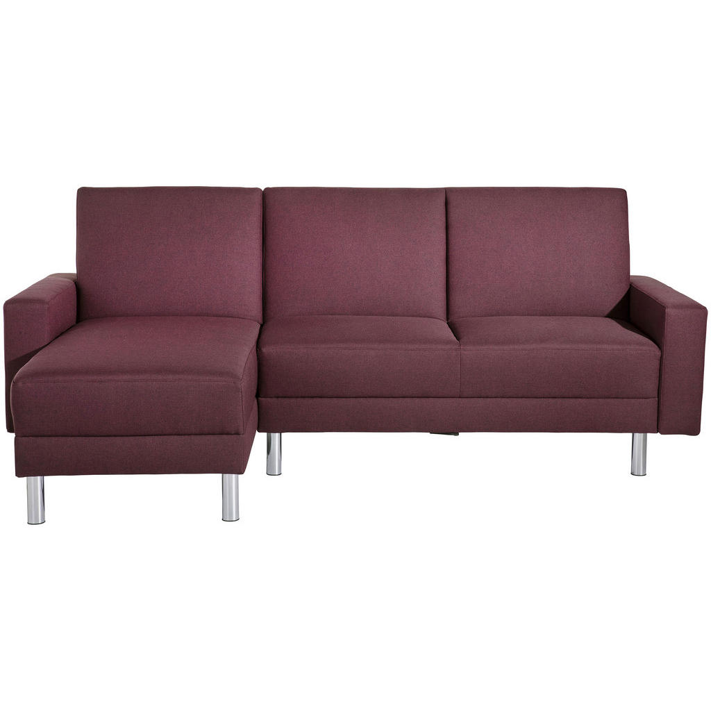 Ecksofa Mit Schlaffunktion Just Fashion, Dunkelrot