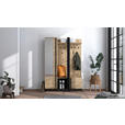 GARDEROBE  in 134,5/192,6/33,2 cm  - Schwarz/Eiche Artisan, Basics, Holzwerkstoff (134,5/192,6/33,2cm) - Carryhome