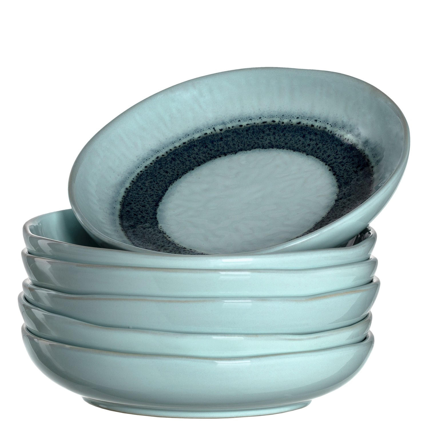 SUPPENTELLERSET Matera 6-teilig  - Blau, LIFESTYLE, Keramik (20,7cm) - Leonardo