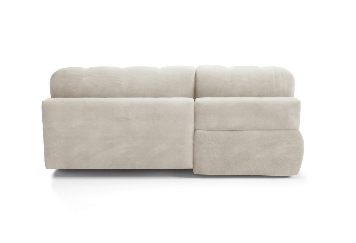 ECKSOFA TARANTO in Webstoff Beige  172/225 cm  - Beige/Schwarz, Design, Kunststoff/Textil (172/225cm) - Livetastic