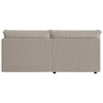 ECKSOFA Beige Cord Zierkissen, Rückenkissen, Schlaffunktion, Rücken echt  - Beige/Schwarz, MODERN, Kunststoff/Textil (153/200cm) - Xora
