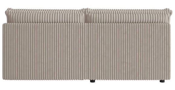 ECKSOFA Beige Cord Zierkissen, Rückenkissen, Schlaffunktion, Rücken echt  - Beige/Schwarz, MODERN, Kunststoff/Textil (153/200cm) - Xora