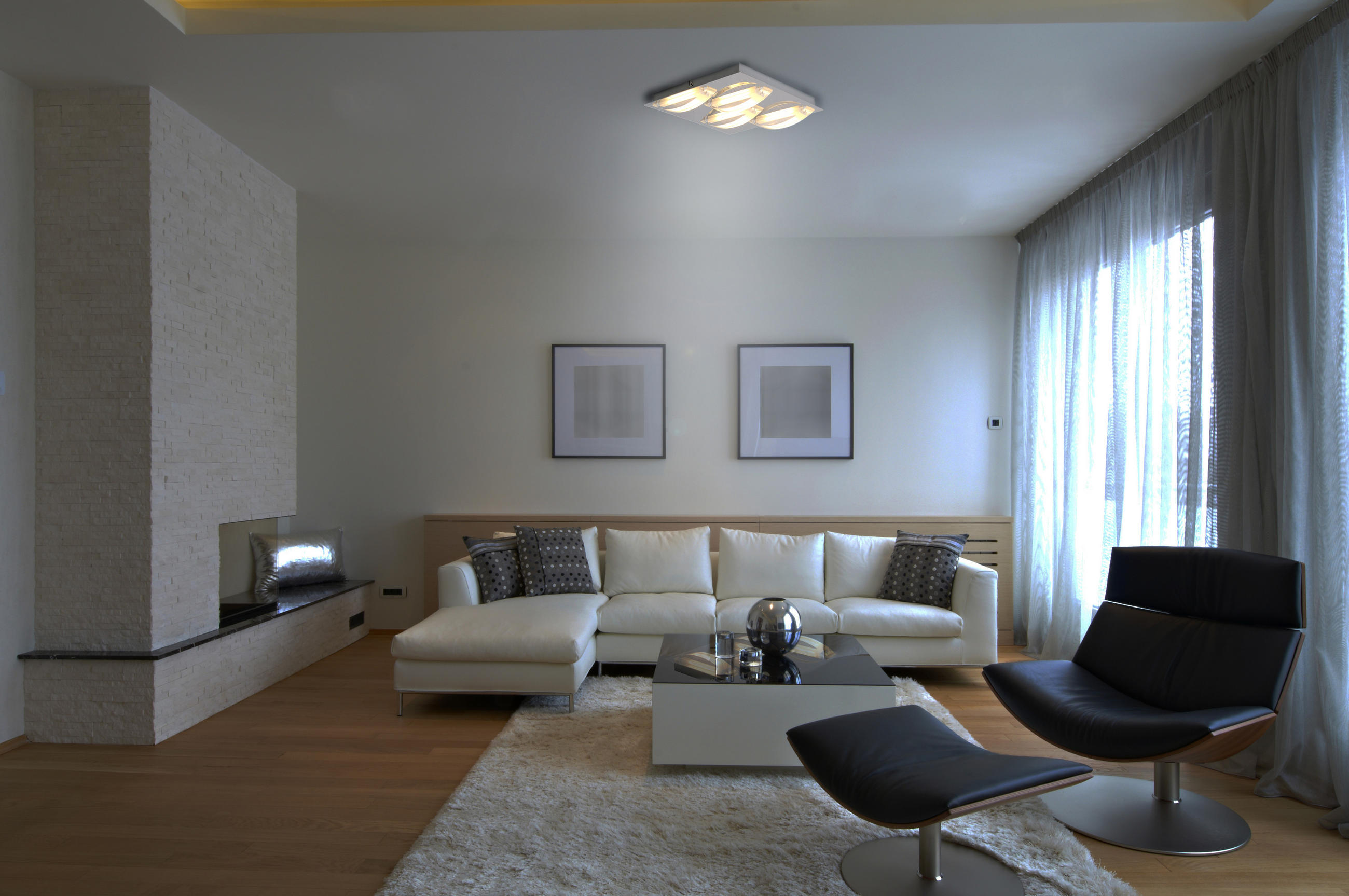 LED-DECKENLEUCHTE 30/5 cm   - Chromfarben, Basics, Kunststoff/Metall (30/5cm) - Näve