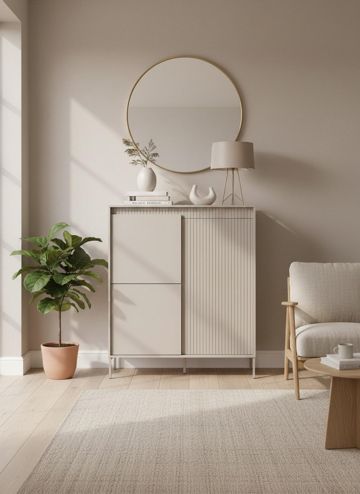 HÖG BYRÅ  102,8/123,2/40 cm  - kashmir, Trend, metall/trämaterial (102,8/123,2/40cm) - Xora