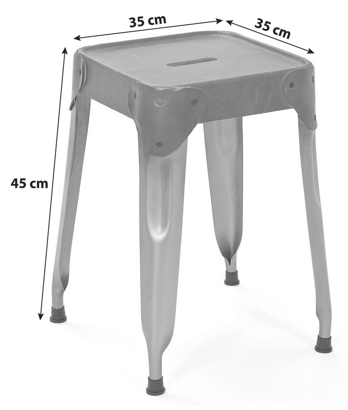 HOCKERSET Braun, Kupferfarben  - Braun/Kupferfarben, KONVENTIONELL, Textil/Metall (35/45/35cm) - MID.YOU