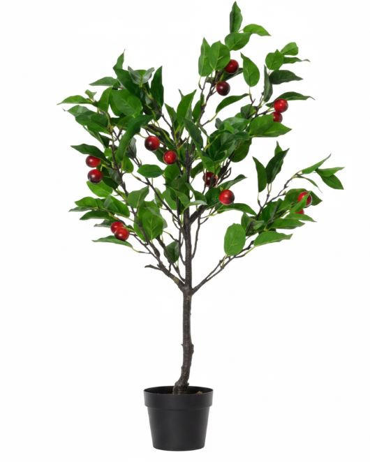 UMETNA RASTLINA    50/95/47 cm           - rdeča/črna, Basics, kamen/kovina (50/95/47cm) - Ambia Home