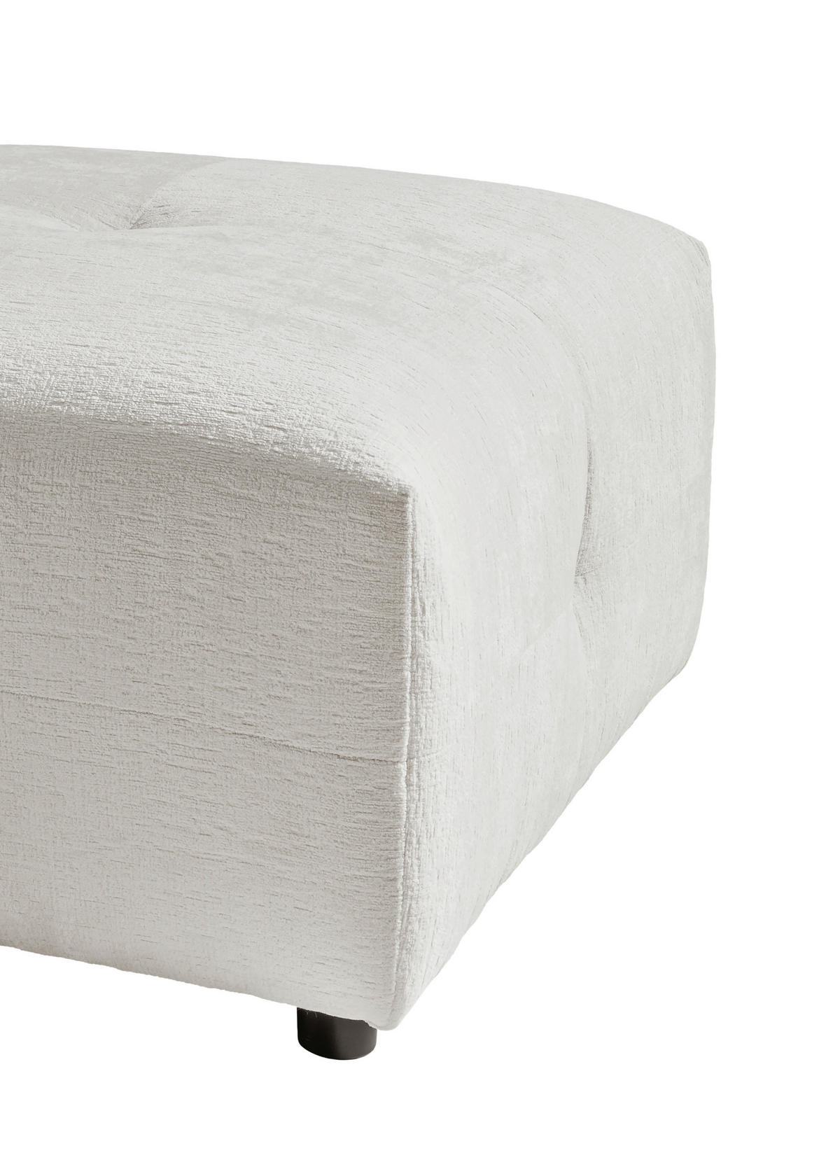 HOCKER in Textil Weiss  - Weiss/Schwarz, Design, Kunststoff/Textil (72/44/72cm) - Livetastic