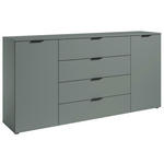 SIDEBOARD  in 180/90/40 cm  - Salbeigrün/Schwarz, Basics, Holzwerkstoff/Kunststoff (180/90/40cm) - Carryhome