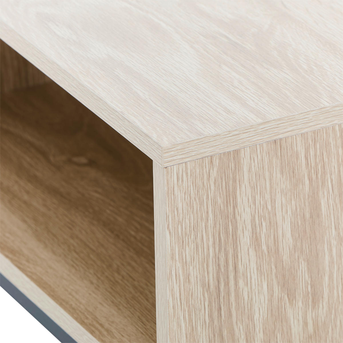 COUCHTISCH in Holzwerkstoff, Metall  - Schwarz/Naturfarben, Natur, Holzwerkstoff/Metall (100/40/40cm) - MID.YOU