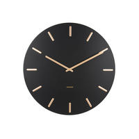 WANDUHR 45/45/3,5 cm   - Schwarz, Basics, Metall (45/45/3,5cm) - Karlsson