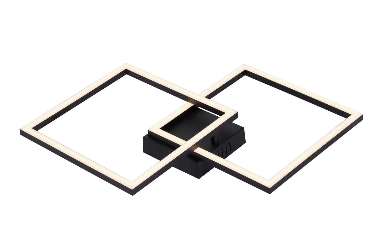 Plafonieră Cu Led 2,5 W    55,8/39,5/6,7 cm  - negru, Basics, plastic/metal (55,8/39,5/6,7cm) - Boxxx
