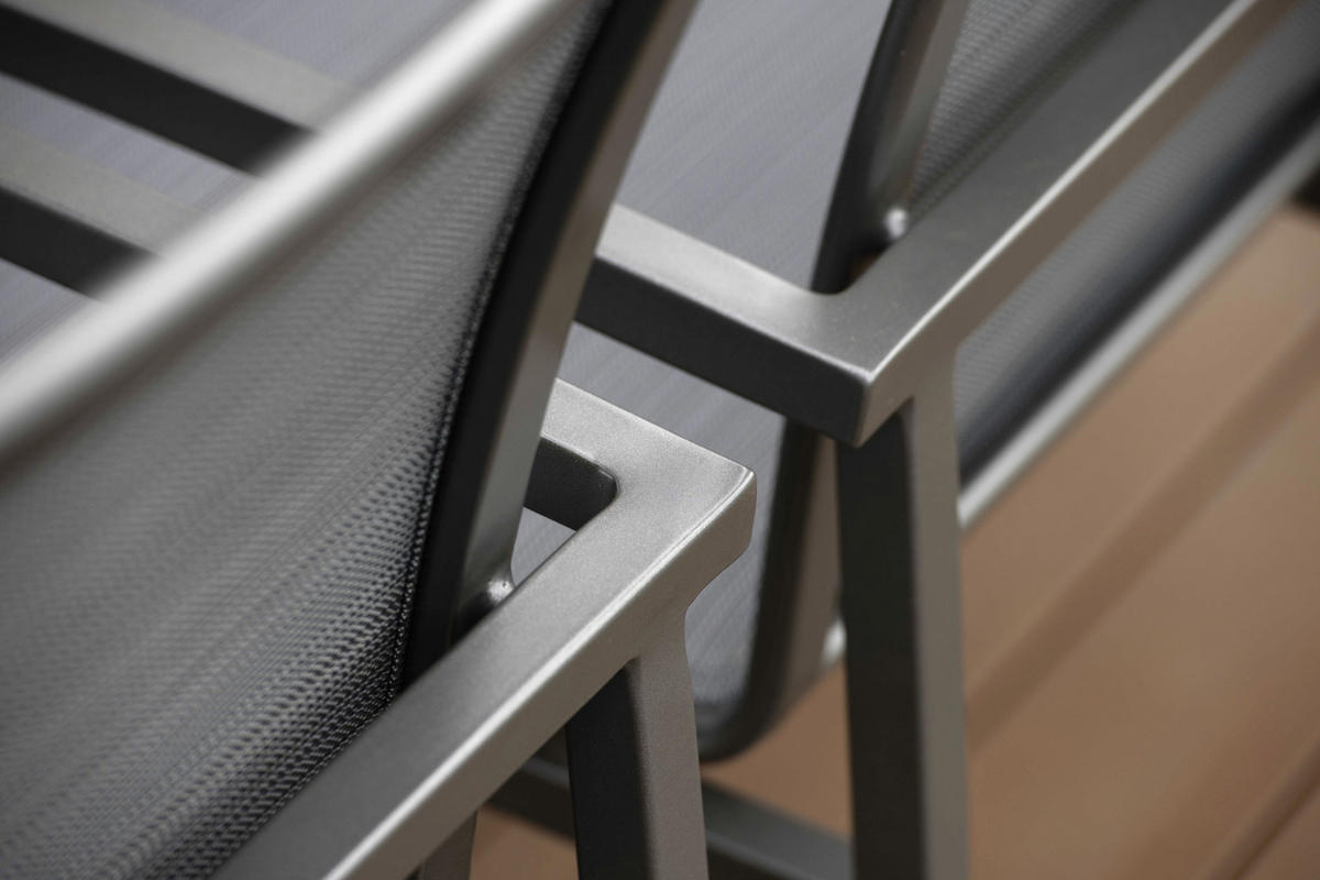 STAPELSESSEL in Metall, Textil Anthrazit, Grau  - Anthrazit/Grau, Design, Textil/Metall (57,5/89/66cm) - Stern