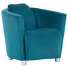 COCKTAILSESSEL Mikrofaser Petrol    - Chromfarben/Petrol, Design, Holzwerkstoff/Textil (72/72/85cm)
