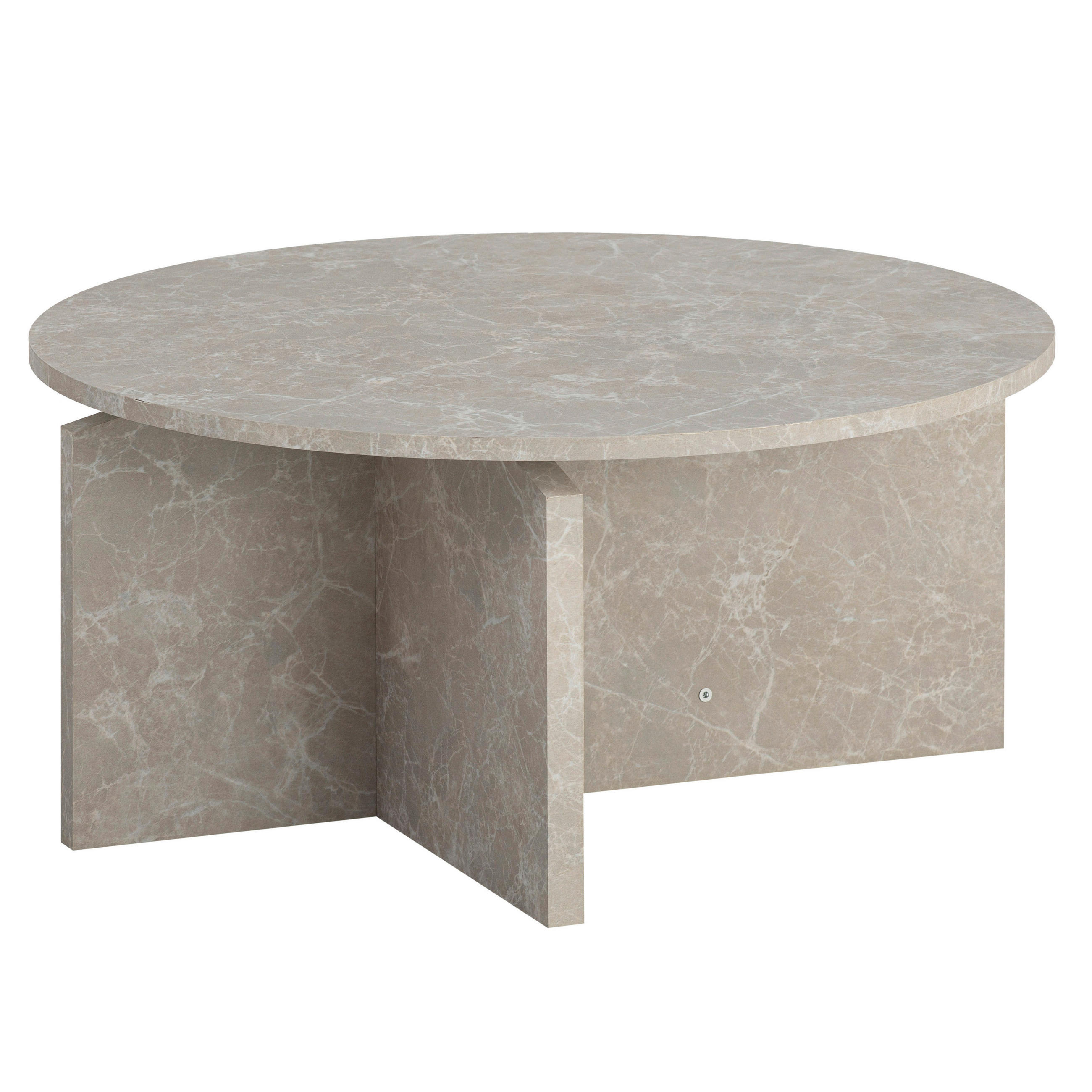 COUCHTISCH 70/70/33 cm rund Sandfarben  - Sandfarben, Design, Holzwerkstoff (70/70/33cm) - Livetastic