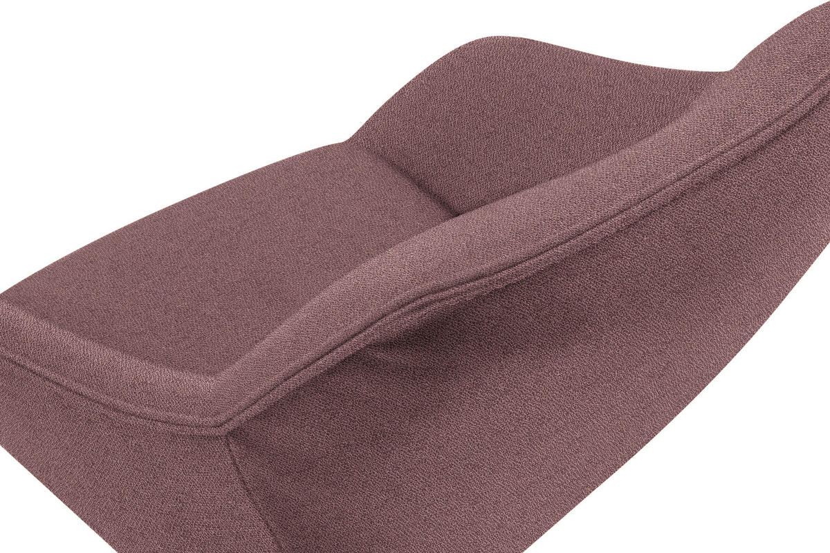 ARMLEHNSTUHL  in Nickel Flachgewebe  - Altrosa/Schwarz, Design, Textil/Metall (60/84/67cm) - Koinor